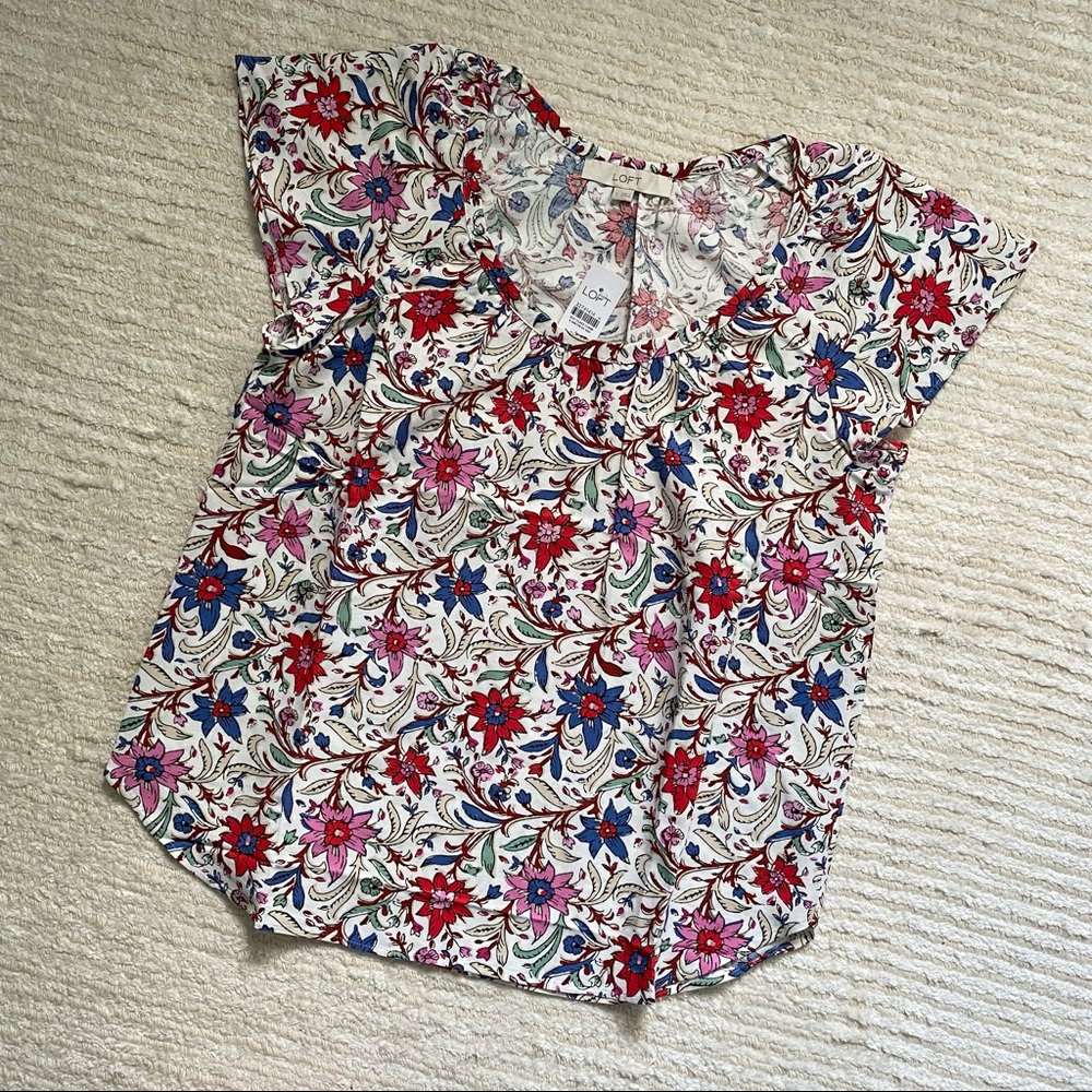 NWT Loft Spring Bloom tunic top - Picture 2 of 12